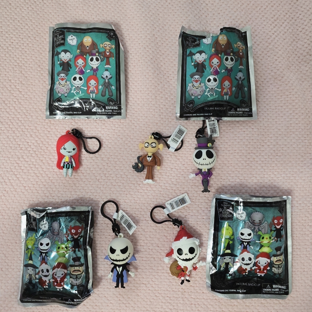 Disney Nightmare Before Christmas Character Vinyl Keychains- Series 6 & Series 7